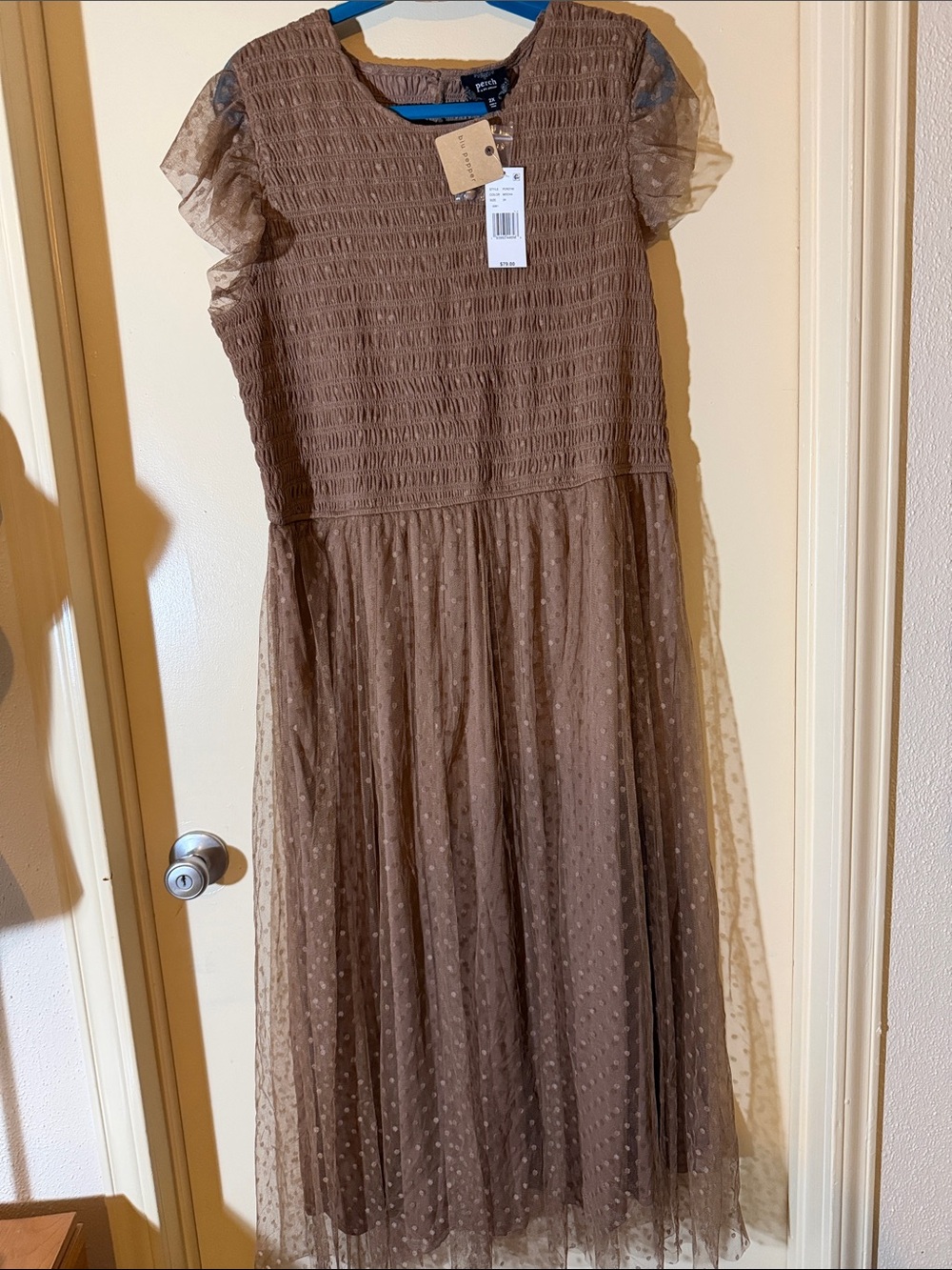 Dress - PERCH by Blu Pepper - Cocoa tulle - size 2XL